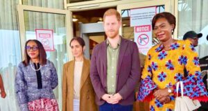 Tourism minister, Ade-John receives Gabon’s First Lady with Prince Harry, wife in Abuja