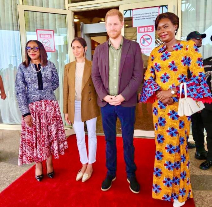 Tourism minister, Ade-John receives Gabon’s First Lady with Prince Harry, wife in Abuja